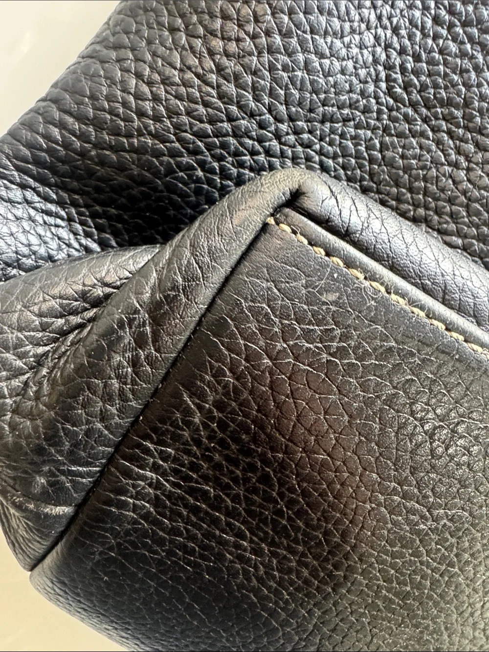 Dooney & Bourke Black Pebbled Leather Hobo with Tassel Accents
